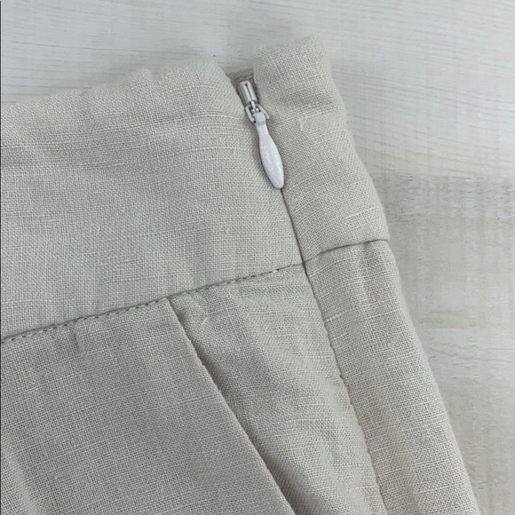 L’Academie Mina High Waist Linen Blend Pants Nude - Picture 7 of 12